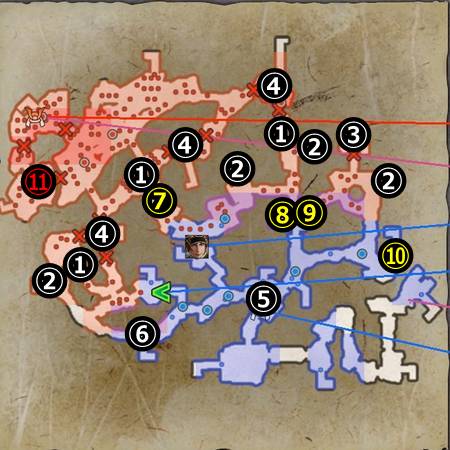 月山富田城の戦い_マップ